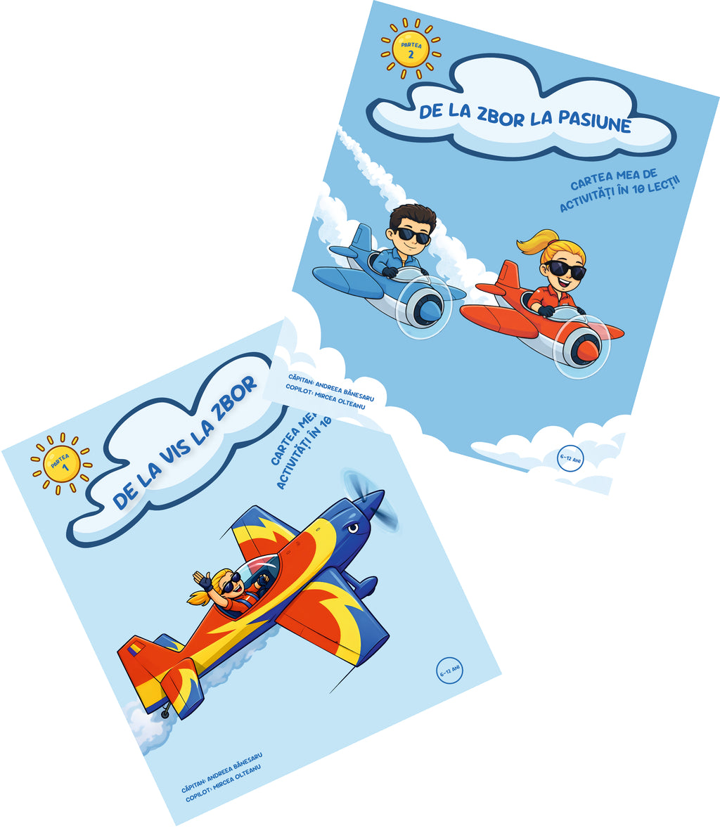 Pachet promo partea 1+2 (Include o machetă de avion din lemn)